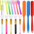 IHUIXINHE 18 Pcs Silicone Stir Sticks Set, Include 3 Pcs Silicone Spatula, 5 Pcs Silicone Epoxy Brushes, 4 Pcs Silicone and 6 Pcs Plastic Stir Sti...