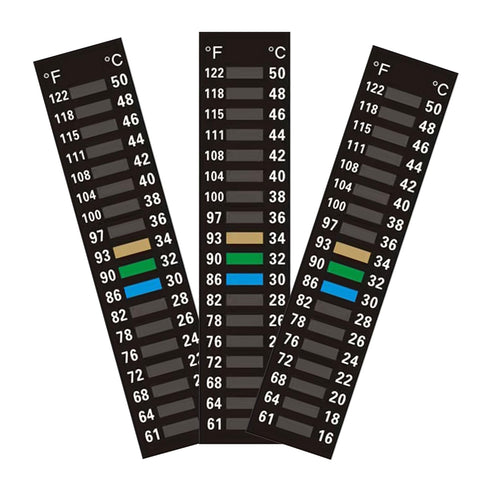 Aquarium Thermometer,Betta Fish Tank Thermometer Sticker Adhesive Thermometer Strip 3 Pieces...
