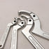 1-1/4 "-3" Coilover Spanner Wrench, Round Head Adjustable Wrench Hook Type C Multifunctional Open-end Spanner Repair Shock Absorber Round nut Scre...
