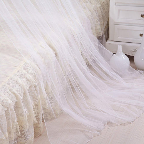 GOLF 1PCS Mosquito Nets, Insect Bug Protection Bed Canopy Elegant Lace Hanging Curtain, Ideal for Home Travel (White)...
