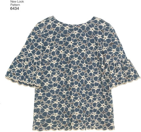 NEW LOOK Patterns Misses' Tops with Fabric Variations Size A (10-12-14-16-18-20-22) 6434...