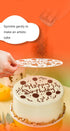 4-Piece Variety Cake Stencil Template,Birthday Heart Flower Spirals Decorating Mold Tool...