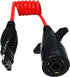 MaxxHaul 70086 7-Way Round to 4-Way Flat Trailer Plug Adaptor with 18 Inch Flexible Cable Which Extends To 36 Inches , Red...
