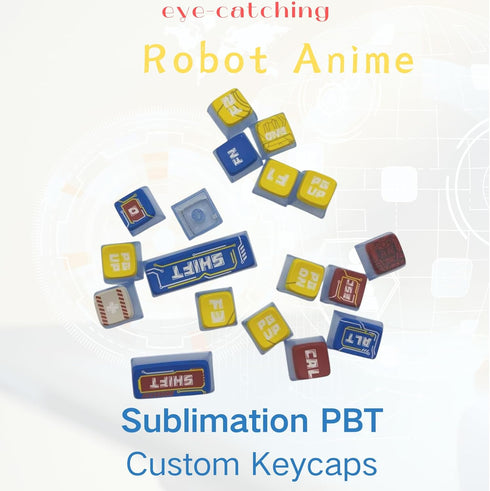 Blue Pudding Keycaps, Dye Sub PBT Keycaps,Custom Keycaps for Mechanical Gaming Keyboard,Shine Through Keycaps,Compatiability for 100%, 95%,80%,75%...