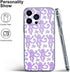Phone Case Purple Roller Monkey Compatible with iPhone 13 Case Accessories Rabbit Print Shock Scratch 3D Waterproof Transparent...