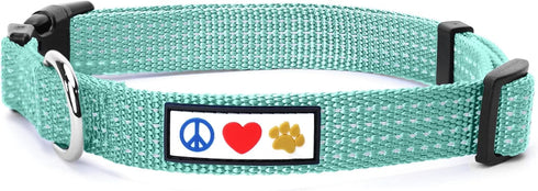 Pawtitas Reflective Dog Collar Adjustable Dog Collars for Small Dogs Puppy Collar Extra Small Dog Collar Teal Dog Collar...