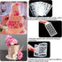 DI QIU REN 16PCS Cake Stencils for Decorating Buttercream, 15X5.9 Inch Fondant Template, Lace & Geometric Icing Printing Mold, Side Baking Mesh...