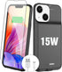 GIN FOXI Fast Charging Battery Case for iPhone 13/13 Pro/14/14 Pro, 15W Wireless Charger Slim Travel 7000mAh Power Bank Anti-Slip TPU Extra Pack f...