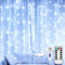 Curtain Lights 300 LED Twinkle Fairy Lights with Remote USB Powered for Wedding Christmas Backdrop for Bedroom Home Room Decor (White)...