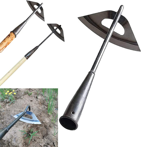 Gardening Tools Hollow Hoe, All-Steel Hardened Hollow Hoe, Sharp Edge Garden Weeding Tools, Hoe Garden Tool Hand Shovel Weed Puller for Backyard L...