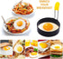 Egg Ring for Frying Eggs and English Muffin - Round Egg Shaper Mold with Anti-scald Handle - Stainless Steel Non-stick Egg Cooker Ring - 2 Pack...