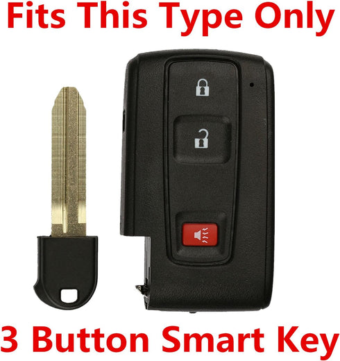 Rpkey Silicone Keyless Entry Remote Control Key Fob Cover Case protector Replacement Fit For Toyota 2+1 Button for 2004 2005 2006 2007 2008 2009 P...