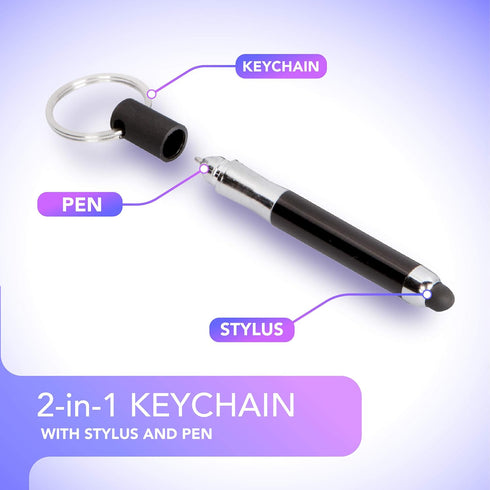 Stylus Pen Keychain (2 Pack) - No Touch, 2-in-1 Accessory - Mini Stylus Keychain Pen - 2 Pack......