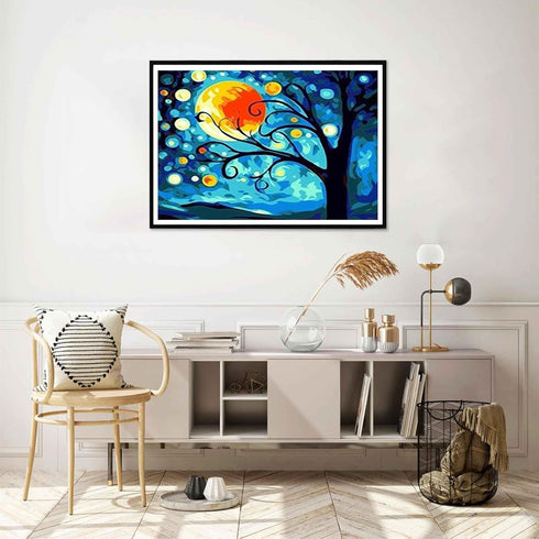 Yomiie 5D Diamond Painting Moon Tree Full Drill by Number Kits, Abstraction DIY Paint with Diamonds Arts Rhinestone Embroidery Craft for Home Room...
