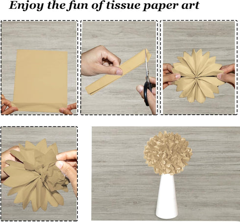 Undemouc 120 Sheets Kraft Tissue Paper 20x14 Inches Tissue Paper Bulk for Bags Wrapping Tissue Paper for DIY Crafts Birthday Weddings Baby Shower ...