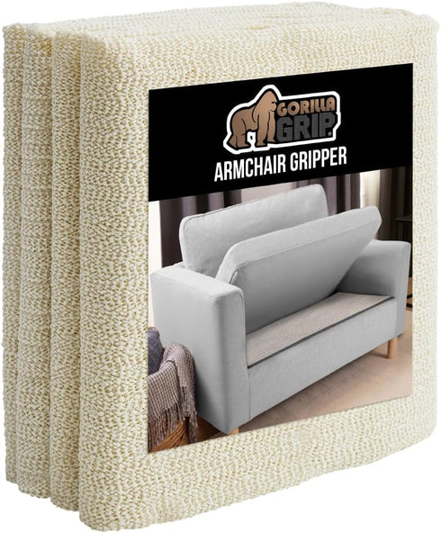 GORILLA GRIP Original Armchair Slide Stopper and Gripper, Keep Chairs and Topper Pad from Sliding for Sofa, Couch, Chair Cushion, Mattresses, Easy...