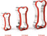 3-Piece Dog Bone Cookie Cutters Set - Dog Treats Cutters, Bone Shapes, 2.4" to 3.9" Soft PVC Coated...
