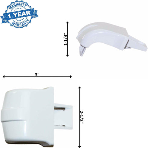 Supplying Demand WR2X8345 WR02X8345 2 Pack Refrigerator Shelf Retainer Bar Support End Cap Replacement