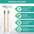 36 Pack Disposable Bamboo Toothbrushes with Toothpaste Built in - Prepasted Toothbrushes Individually Wrapped - Single Use Waterless Tooth Brush w...