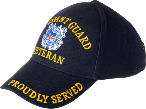 U.S. Coast Guard Veteran Proudly Served Hat Cap Blue...