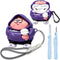 Cute Cartoon 3D Silicone Case AirPods Pro 2nd/1st Generation case with Keychain and Lanyard Cleaner kit Characters Design for Kids Boys Girls (Pur...