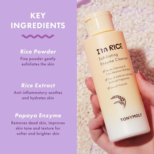 TONYMOLY I'm Rice Exfoliating Enzyme Cleanser, 50 g....