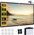 Foldable Projector Screen, XINLEMY 84" 4K 16:9 HD Portable Anti-Crease Projection Movie Screen Double-Sided Cinema Screen for Home Theater Backyar...