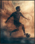 Posterizer 1 pcs-abstract Football-soccer player dribbling poster -1-Sports & Hobby Art Gifts for sports fans Decor for Home & Office- unframed wa...