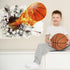 Basketball Wall Decor 18 x 38 Inch 3D Self Adhesive Removable Basketball Wall Decal Stickers for Boys Bedroom Ball is Life Vinyl Dunk Silhouette S...