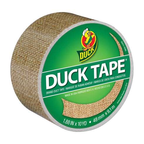 Duck Brand Printed Duct Tape, Single Roll, Burlap (283713)...