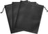 BCP 3pcs 7.5x9” Black Color PU Leather Double Drawstring Protection Headphone Pouch Bag Headphone Pouch (7.5x9)...