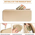 2 PCS Silicone Travel Makeup Bag Makeup Brush Holder Travel Zippered Pouch Silicone Makeup Brush Travel Case Purse Organizer for Makeup Tools and ...