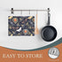 Ginkgo Leaves Dish Drying Rack Mat for Kitchen Counter,Dragonfly Butterfly Dish Drying Pad Absorbent Reversible Microfiber Protector for Coffee Ba...