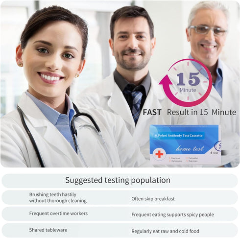 H. Pylori?Helicobacter Pylori Detection 2 Test kit, 10-15 Minutes of Quick Home Testing, The Result is Highly Accurate, Easy to use and Read...