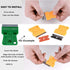 1.5 inches High Visibility Mini Razor Blade Scraper Glass Scraper Green Paint Window Scraper With 5 Metal Scraper Razor Blades 5 Dual Plastic Doub...