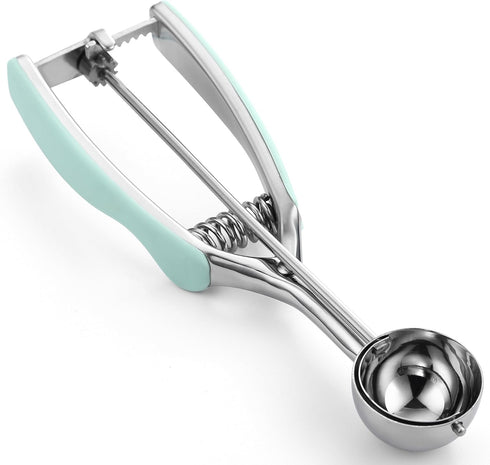 Spring Chef - Mint Small Cookie Scoop for Baking, Multifunctional #60 Baller with Trigger Release for Watermelon, Ice Cream, Protein Ball, Stainle...
