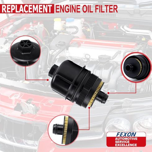 68507598AA Engine Oil Filter Replacement for 2020 2021 Ram 1500 Jeep Wrangler JL 68507598AA 3.0L Diesel...