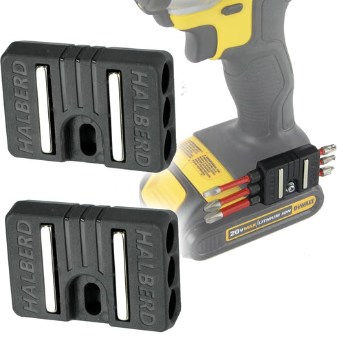 Halberd Universal Fit Magnetic Bit Holder, Securely Mounts to Belt Clip Screw, Fits Both Left and Right Side of Driver, for Milwaukee, DeWalt, Rid...
