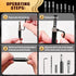 17Pcs Black Self Centering Drill Bit Set 1/4" Hex Shank VIX Bit, 5/64-1/4” Quick Change Hinge Center Drill Bits with 1 Hex Key & 8 Drill Bits for ...