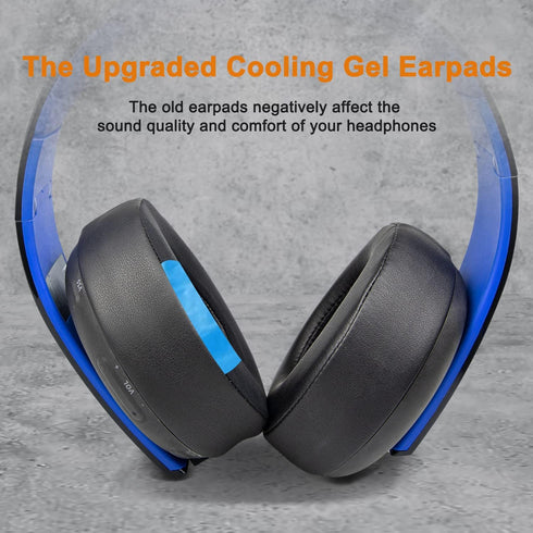 SOULWIT Replacement Ear Pads for Sony Gold Wireless Playstation PS4 Headset, Earpads Cushions for 2014 Version (Model CECHYA-0083) Headphone - 008...