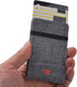 RFID Minimalist Slim Wallet for Men and Women, Holds Up to 12 Cards, Cash, Key Thin and Lightweight Credit Card Holder, Grey Ballistic Nylon...