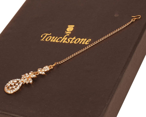 Touchstone Indian Bollywood Stylish Contemporary Designer Jewelry Wedding Head Accessory Mangtika With Beautiful Chain For Women In Gold or Silver...