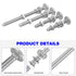 Wheelbarrow Handles Replacement Kit for 5/16 Stainless Nuts and Bolts 4", 3", 2-1/2" and 1" Wheelbarrow Parts, Wheel Barrow Handles - 12-Pack...