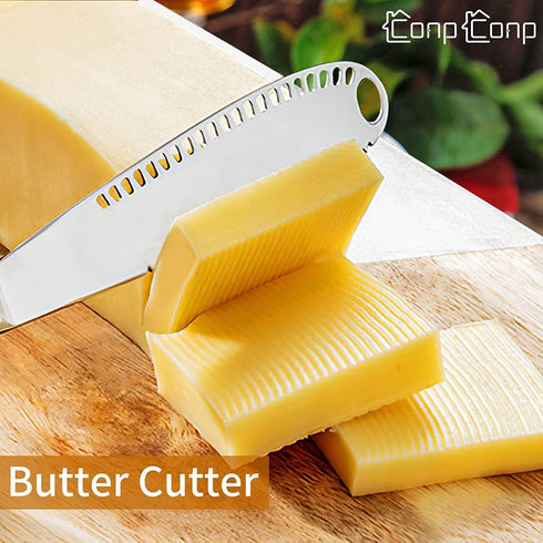 Butter Spreader, Stainless Steel Butter Spreader, 3 in 1 Kitchen Knife Gadgets Curler Slicer Spreader with Serrated Edge for Cutting and Spreading...