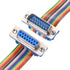 uxcell IDC Rainbow Wire Flat Ribbon Cable DB15 Male to DB15 Female Connector 2.54mm Pitch 19.7inch Length...