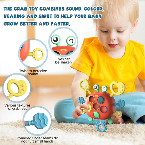 Baby Montessori Toys for 18 Months, Sensory Toys for Toddlers, Airplane Travel Essential for 1 2 Year Old Birthday Gifts Pull String Activity Moto...