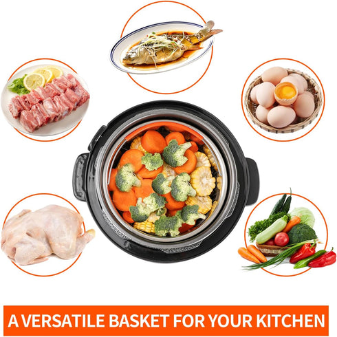 Steamer Basket for Instant Pot, Vegetable Steamer Basket Stainless Steel Steamer Basket Insert for Pots (8qt)...