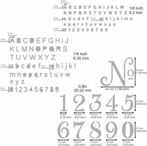 Aleks Melnyk No.422 Metal Stencil, Tiny Letters, Normografo, Pyrography, Wood Burning, 1 PC, Template, Engraving Wood and Patterns, Alphabet and N...