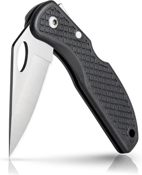 Maxam Falcon VII Lockback 7 (Open) Inch Pocket Knife - Stainless Steel Honed Blade, Textured No-Slip Handle, Carry Clip...
