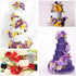 8set Gumpaste Flower Silicone Mold and Cutter Stainless Steel Flower Cutter Fondant Paste Veining Molds Sugarcraft Making Tools for Cupacke Cookie...